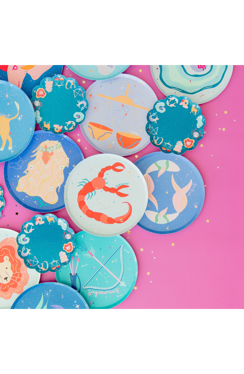 Jollity & Co Zodiac Themed Dessert Plates, Alternate, color, Assorted Pre-Pack
