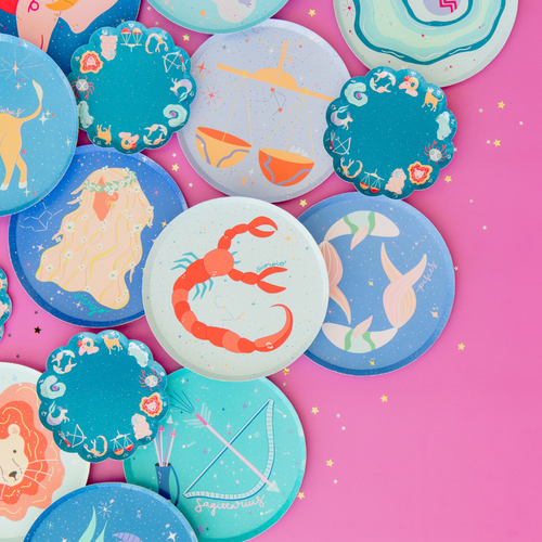 Jollity & Co Zodiac Themed Dinner Plates In Cancer