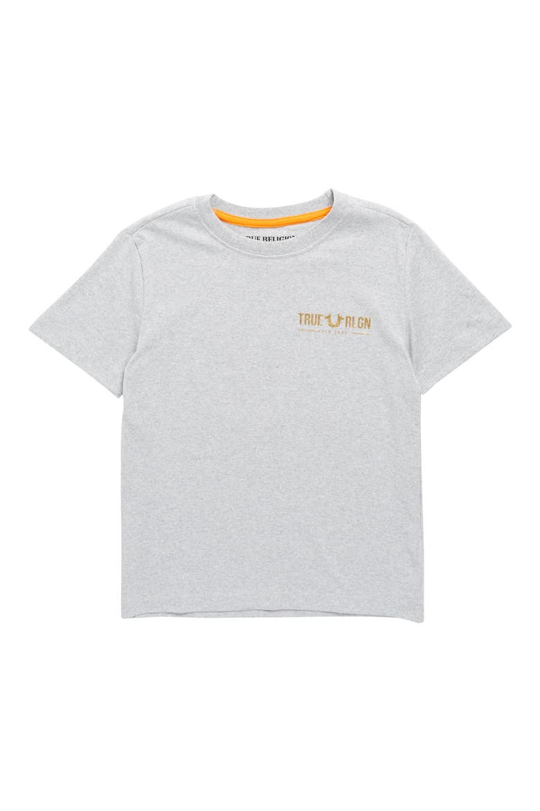 Kids' Short Sleeve Buddha Logo T-Shirt, Main, color, HEATHER GREY