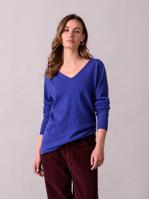 Geelong Wool Slouch V-Neck Sweater