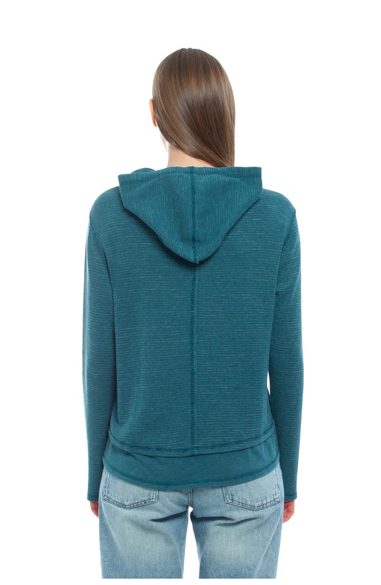 WILT Clothing Long Sleeve Double Peplum Hoodie, Alternate, color, Legion Blue