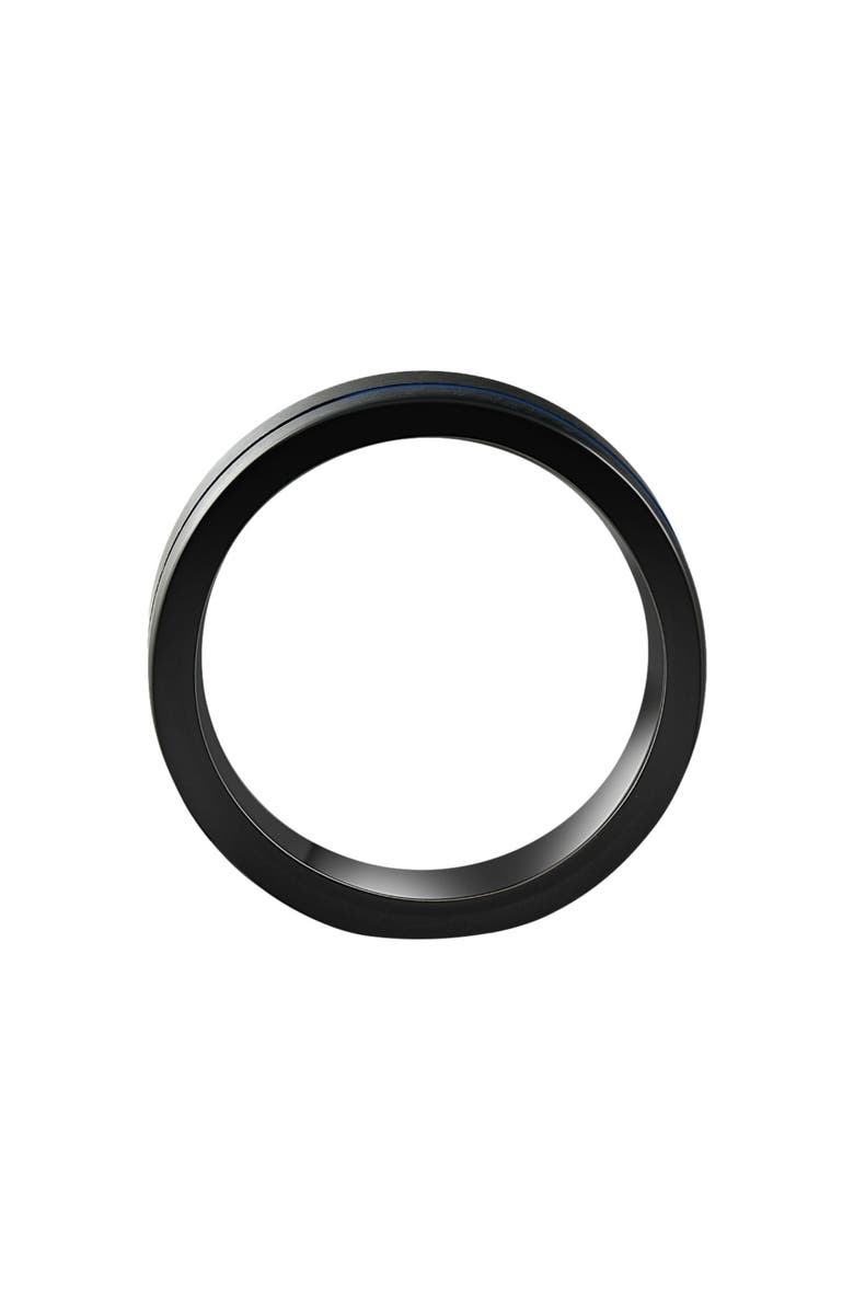 Bliss Diamond Men's Black & Blue Two Line Tungsten Ring Brushed Ring 8mm Wedding Band, Alternate, color,
