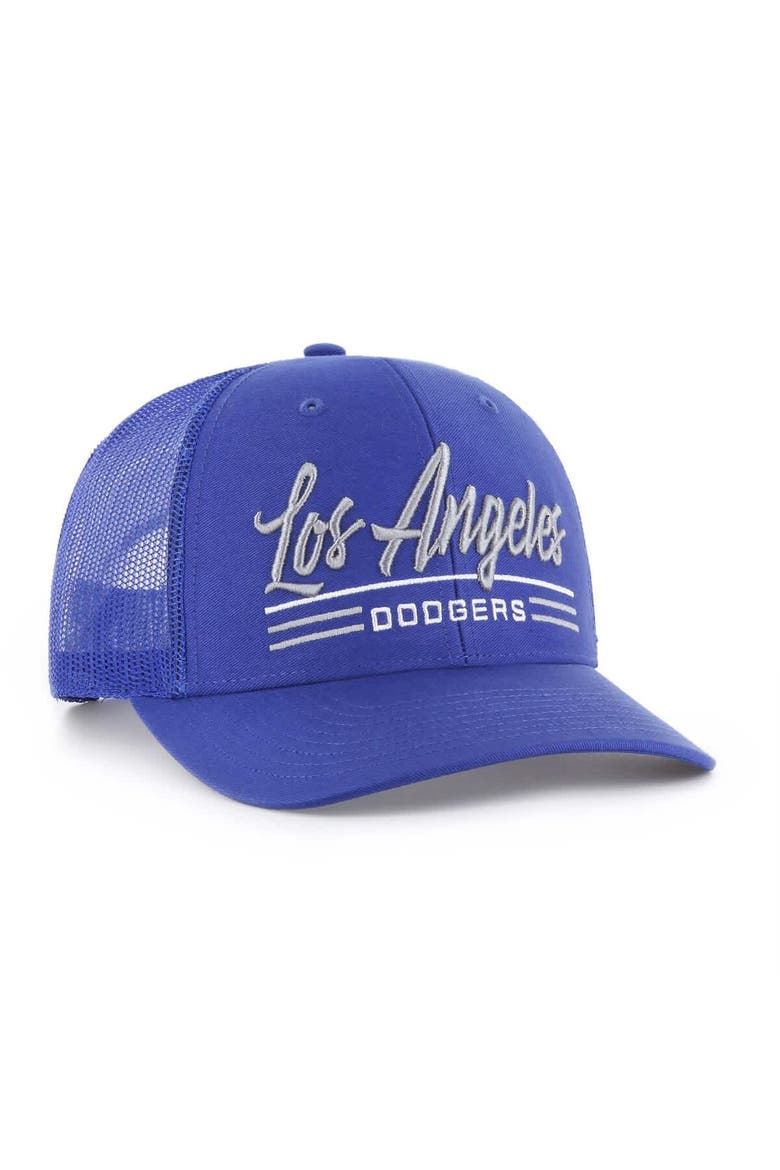 Men's '47 Royal Los Angeles Dodgers Garner Trucker Adjustable Hat, Alternate, color, Royal