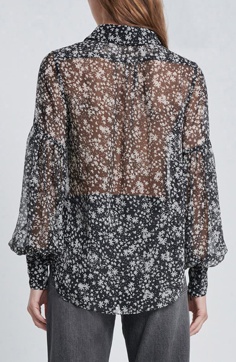 7 For All Mankind Bubble Sleeve Top, Alternate, color, 