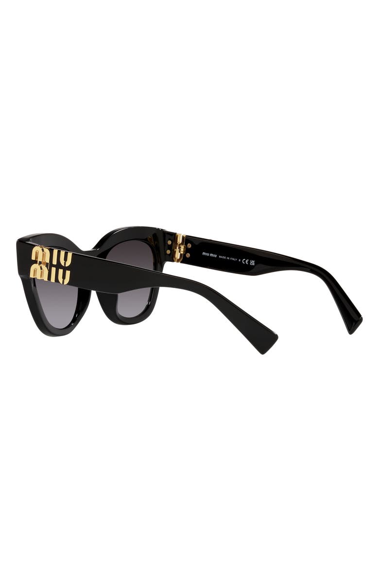 Miu Miu 51mm Gradient Square Sunglasses, Alternate, color, Black