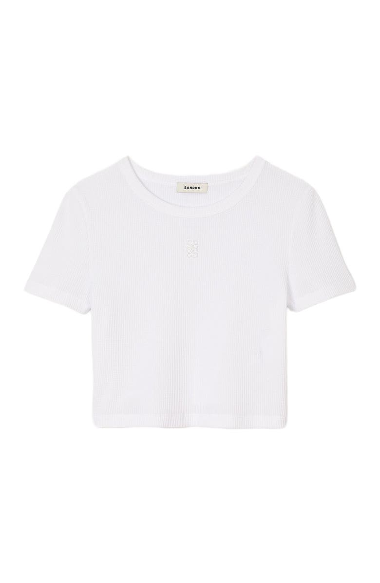 SANDRO Cropped T-shirt, Alternate, color, 
