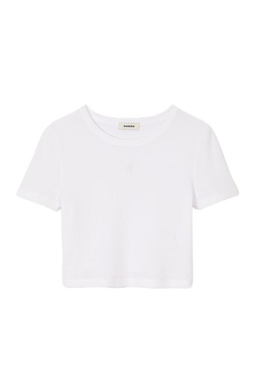 SANDRO SANDRO CROPPED T-SHIRT 