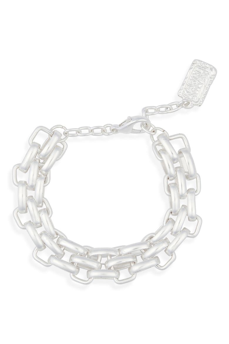 Triple Link Bracelet, Main, color, SILVER