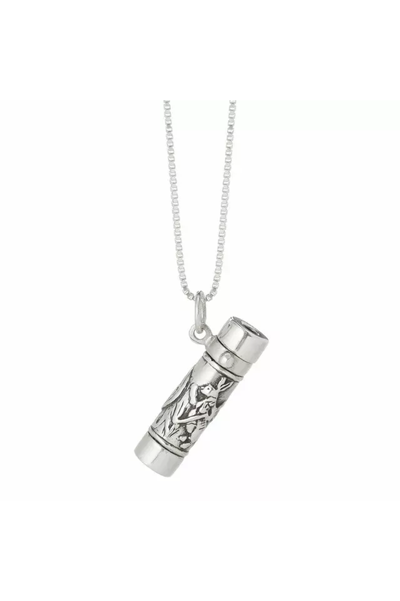 Alice in Wonderland Kaleidoscope Necklace, Main, color, Metallic Silver