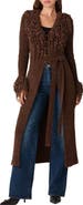 ASTR the Label Jadwiga Fringe Tie Waist Cardigan
