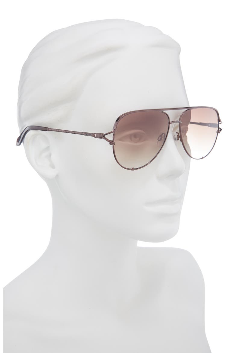 High Key Twist 60mm Gradient Aviator Sunglasses, Alternate, color, CHOCOLATE/ SEPIA