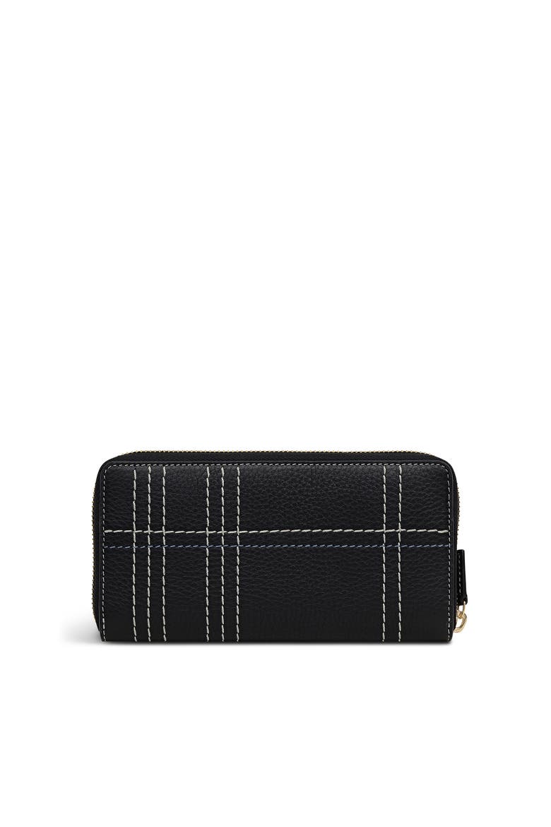 Calvert Way - Check Large Zip Around Wallet, Alternate, color, Black
