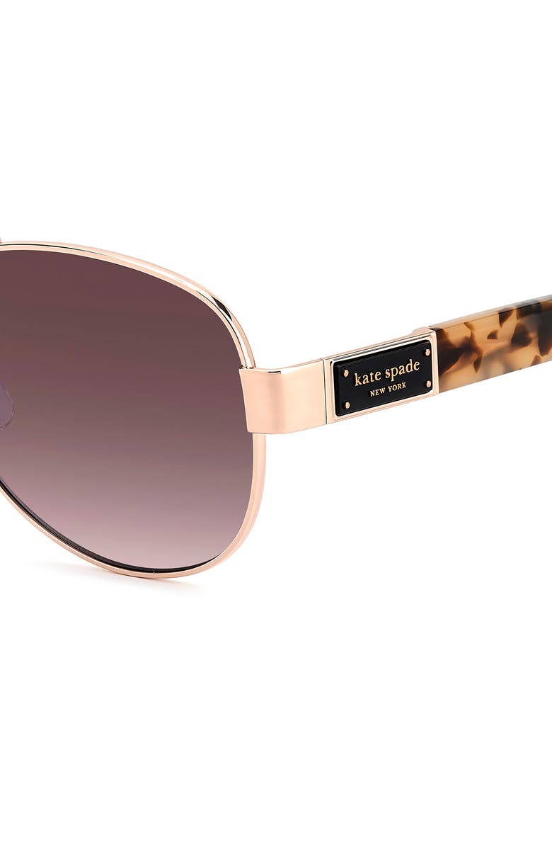 Kate Spade New York dalia 58mm polarized gradient pilot sunglasses, Alternate, color, 
