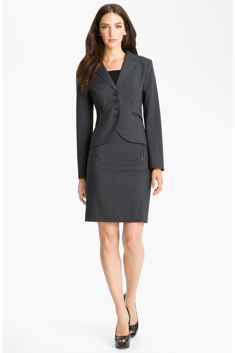 Double Check Pattern Jacket, Alternate, color, BLACK/ NAVY PLAID COMBO