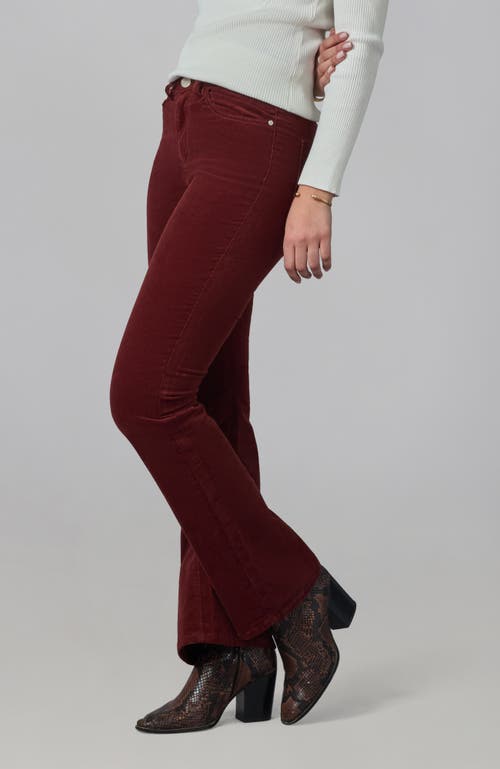 Lola Jeans Alice High Rise Flare Jeans In Red