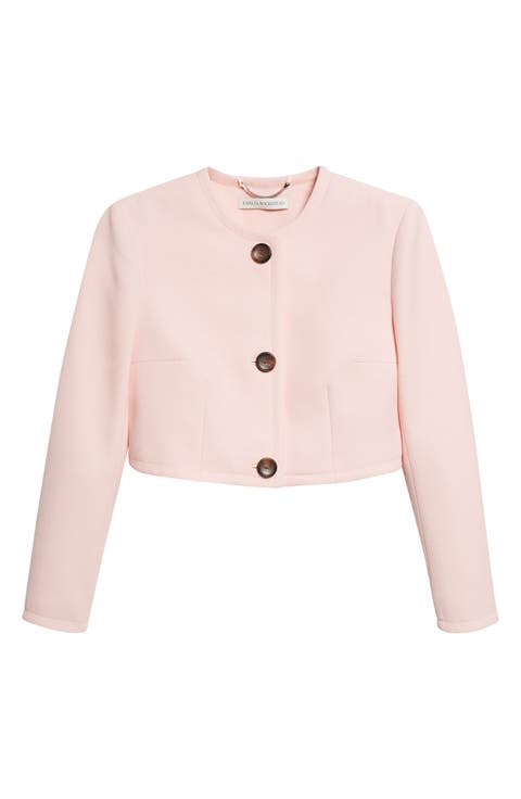 Lizette Crop Wool Crepe Jacket