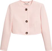 Emilia Wickstead Lizette Crop Wool Crepe Jacket