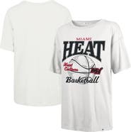 '47 Women's '47  White Miami Heat City Edition Down Court Sadie T-Shirt