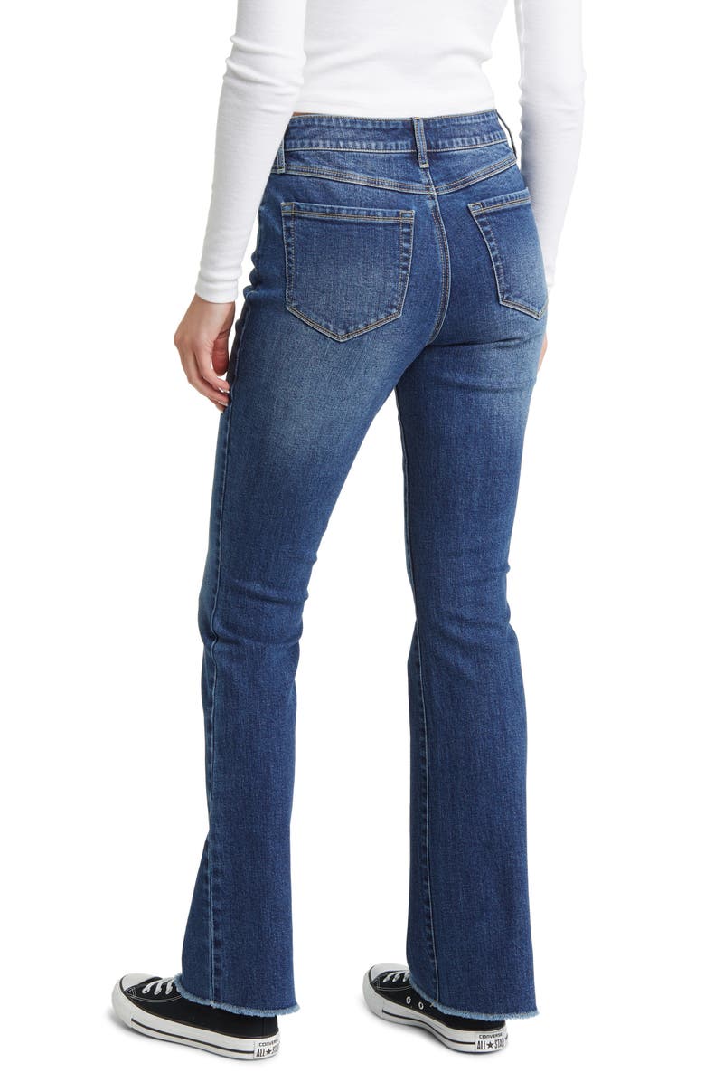 1822 Denim Frayed Slim Bootcut Jeans, Alternate, color, 