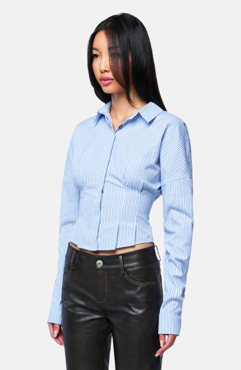OW Collection Eliza Shirt, Alternate, color, Light Blue Stripe