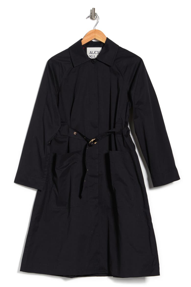 Belted Trench Coat, Alternate, color, DARK NAVY