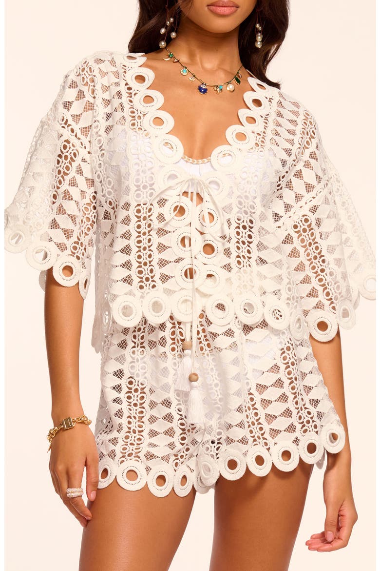 Dottie Embroidered Cover-Up Top, Main, color, WHITE COTTON