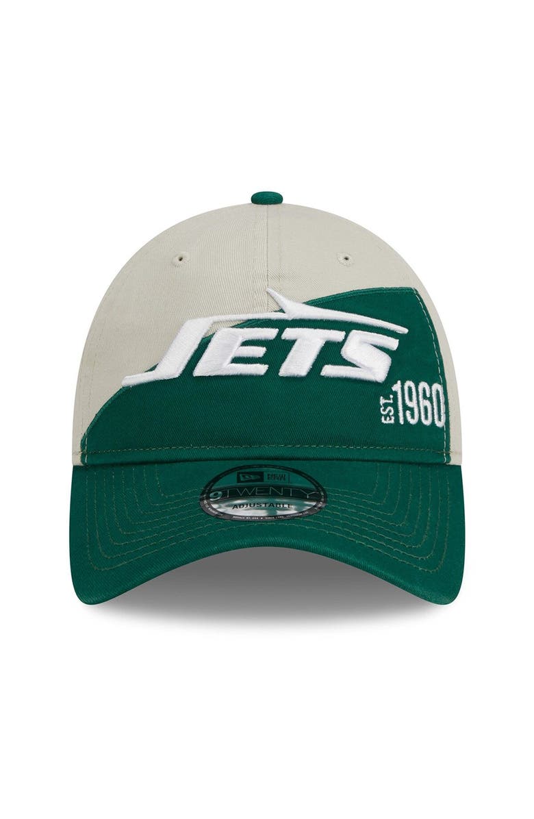 New Era Men's New Era  Cream/Green New York Jets 2023 Sideline Historic 9TWENTY Adjustable Hat, Alternate, color, Cream