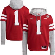 adidas Men's adidas  Red Nebraska Huskers Jersey Pullover Hoodie