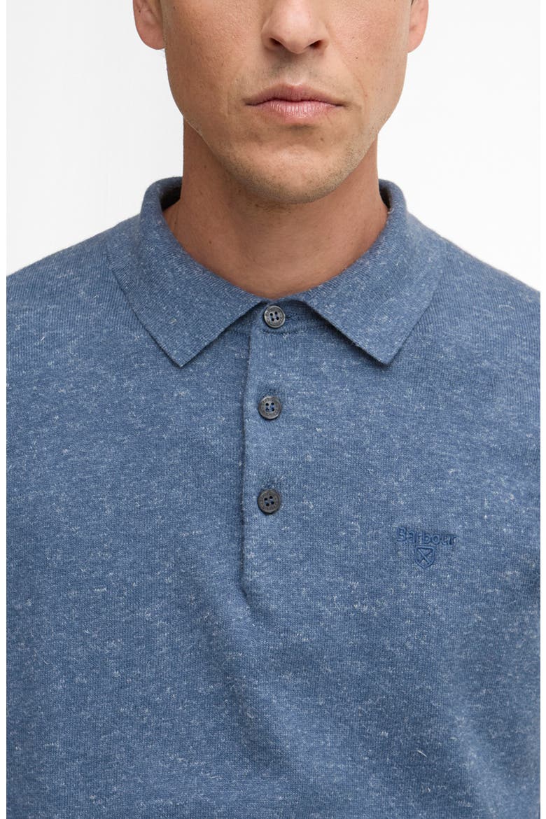 Muston Cotton & Linen Polo, Alternate, color, DENIM