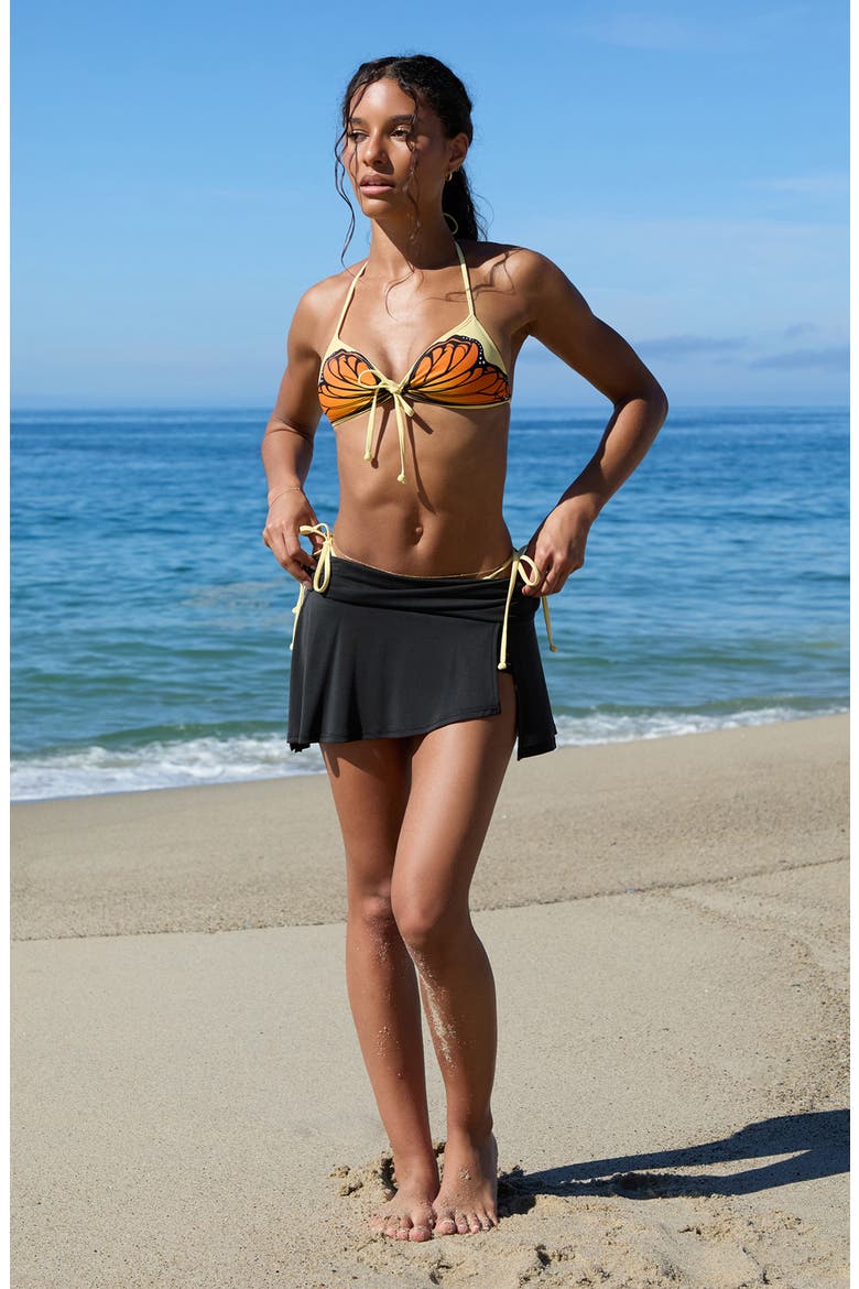 Nova Cinch Triangle Bikini Top, Alternate, color, YELLOW