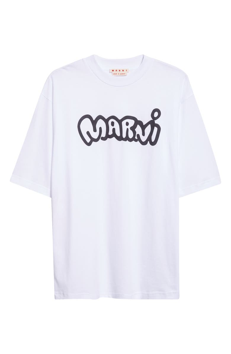 Marni Logo Graphic T-Shirt, Alternate, color, Low01 Lily White
