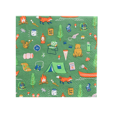 Camp Explorer Patterned Large Napkins