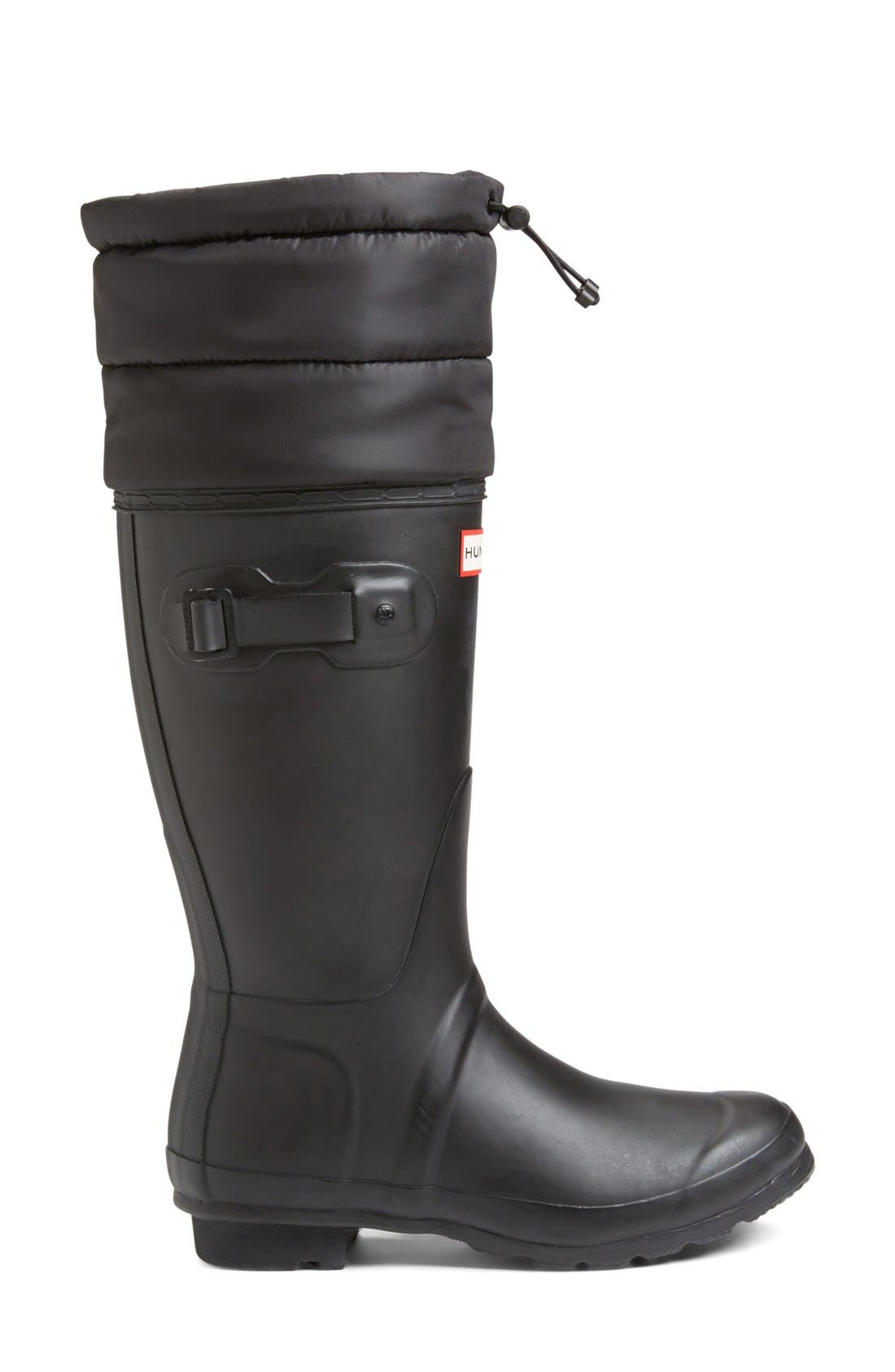 Hunter 'Original - Quilted Cuff' Rain Boot, Alternate, color, 