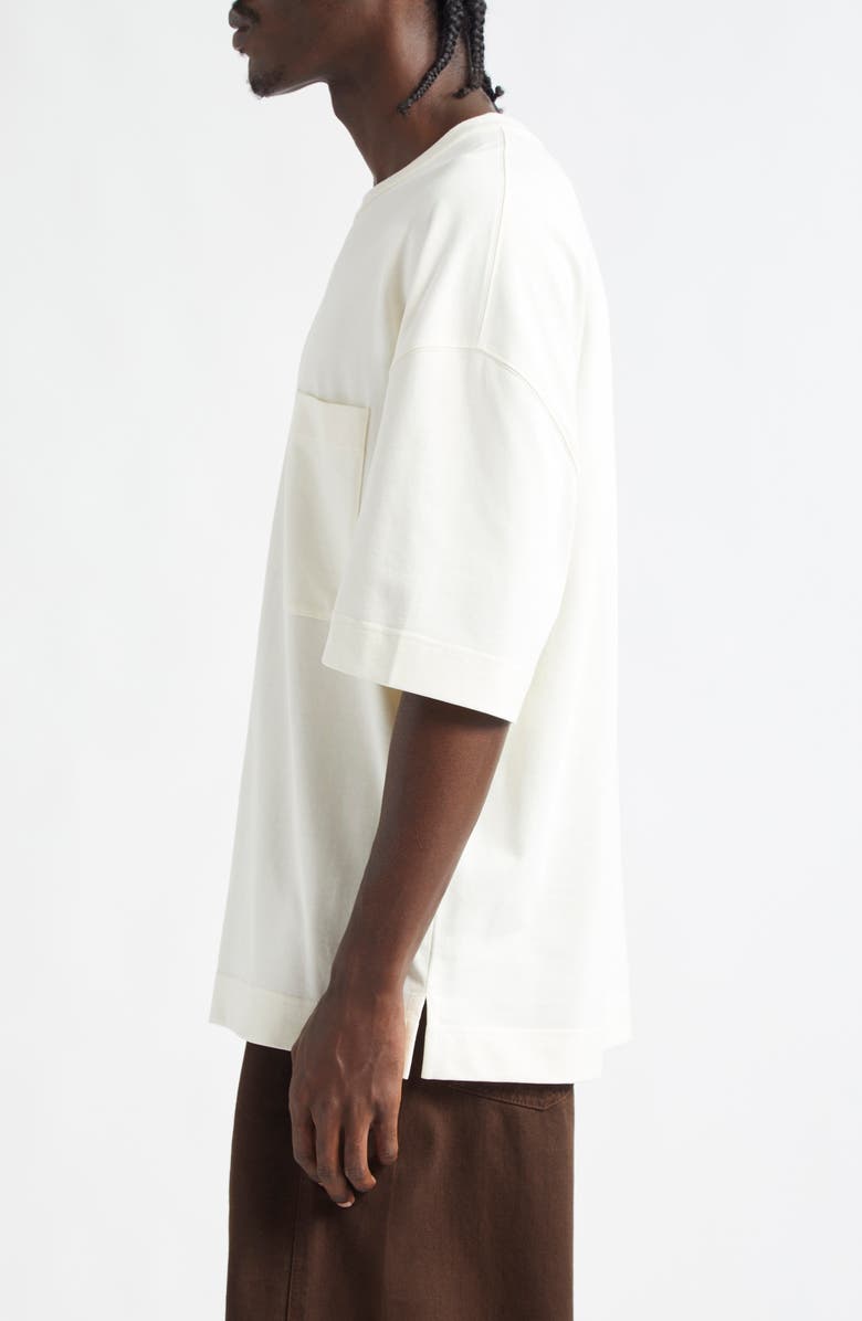 Lemaire Boxy Cotton Pocket T-Shirt, Alternate, color, White Meringa Wh022