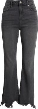 HIDDEN JEANS Fray Hem Crop Flare Jeans