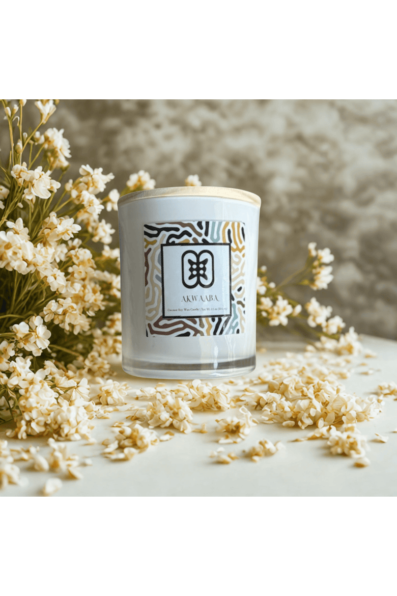 Akwaaba Candle 11oz, Alternate, color, White