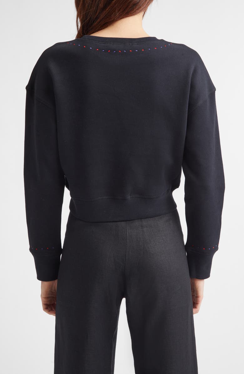 Bode Bullion Card Cotton Graphic Sweatshirt, Alternate, color, Black