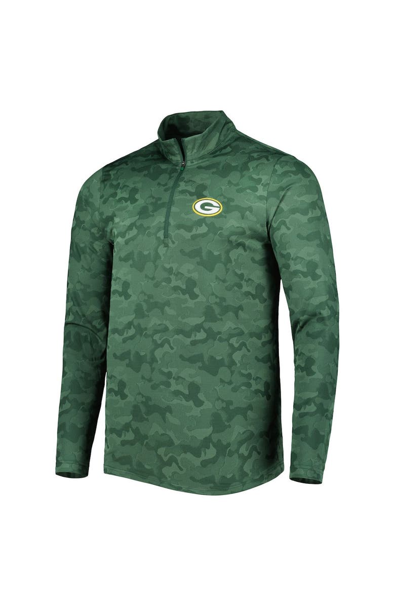ANTIGUA Men's Antigua Green Green Bay Packers Brigade Quarter-Zip Sweatshirt, Alternate, color, Green