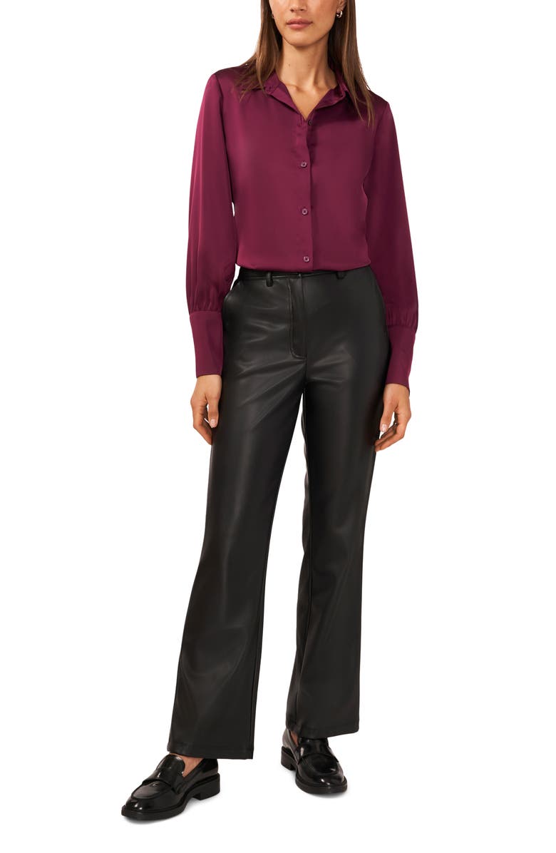 Halogen<sup>®</sup> High Waist Bootcut Faux Leather Pants, Alternate, color, 