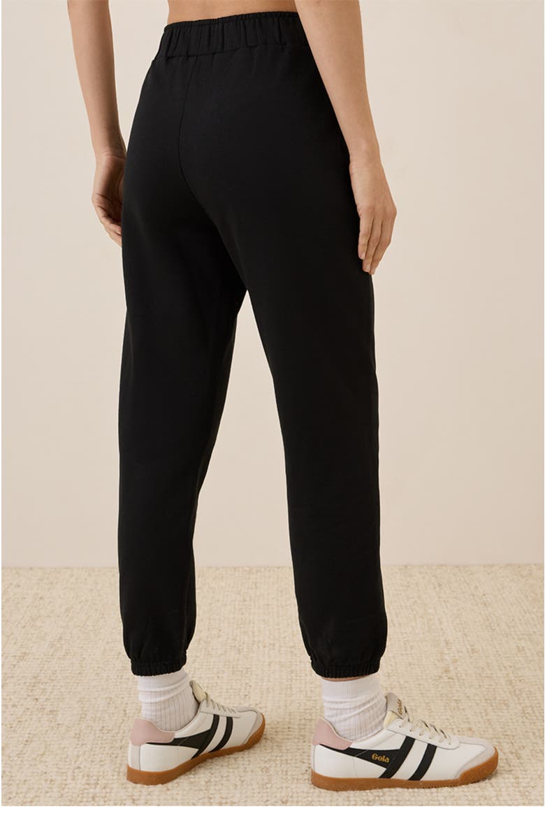 Pact Organic Brushed Fleece Sweatpant, Alternate, color, Black