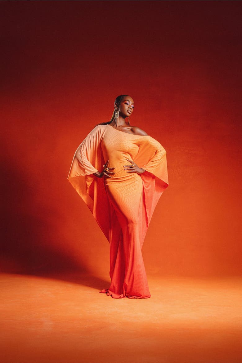 The Eve Kaftan Maxi Dress, Alternate, color, Orange