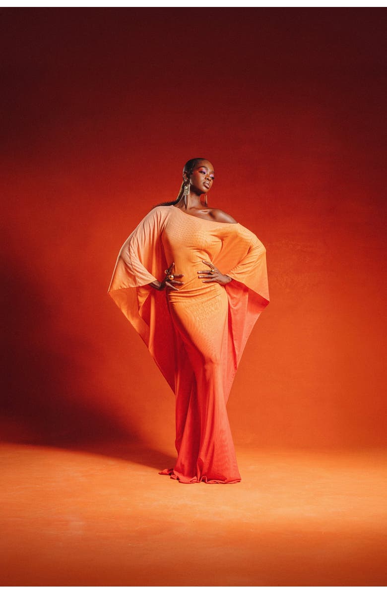 OFUURE The Eve Kaftan Maxi Dress, Alternate, color, Orange
