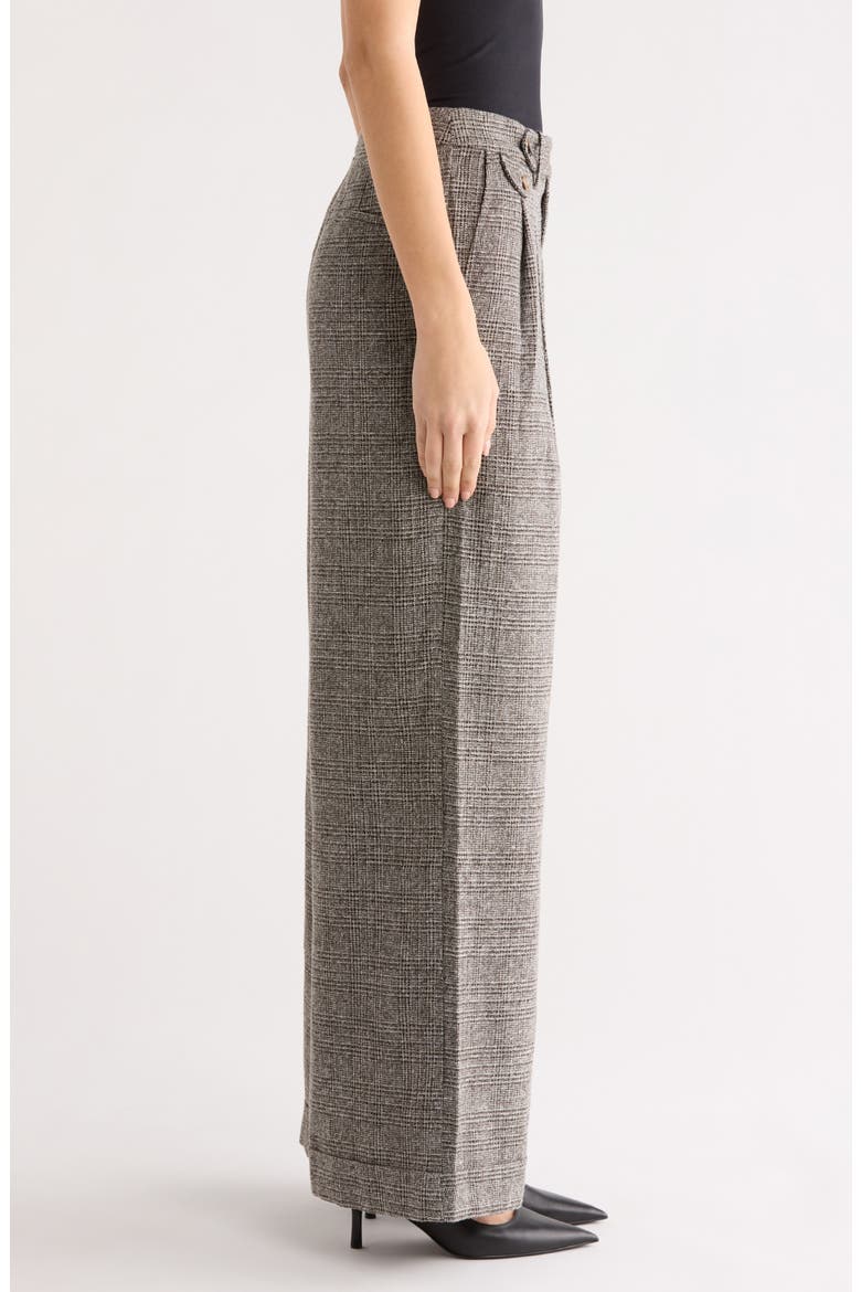 Lanie Wide Leg Pants, Alternate, color, GREY PLAID