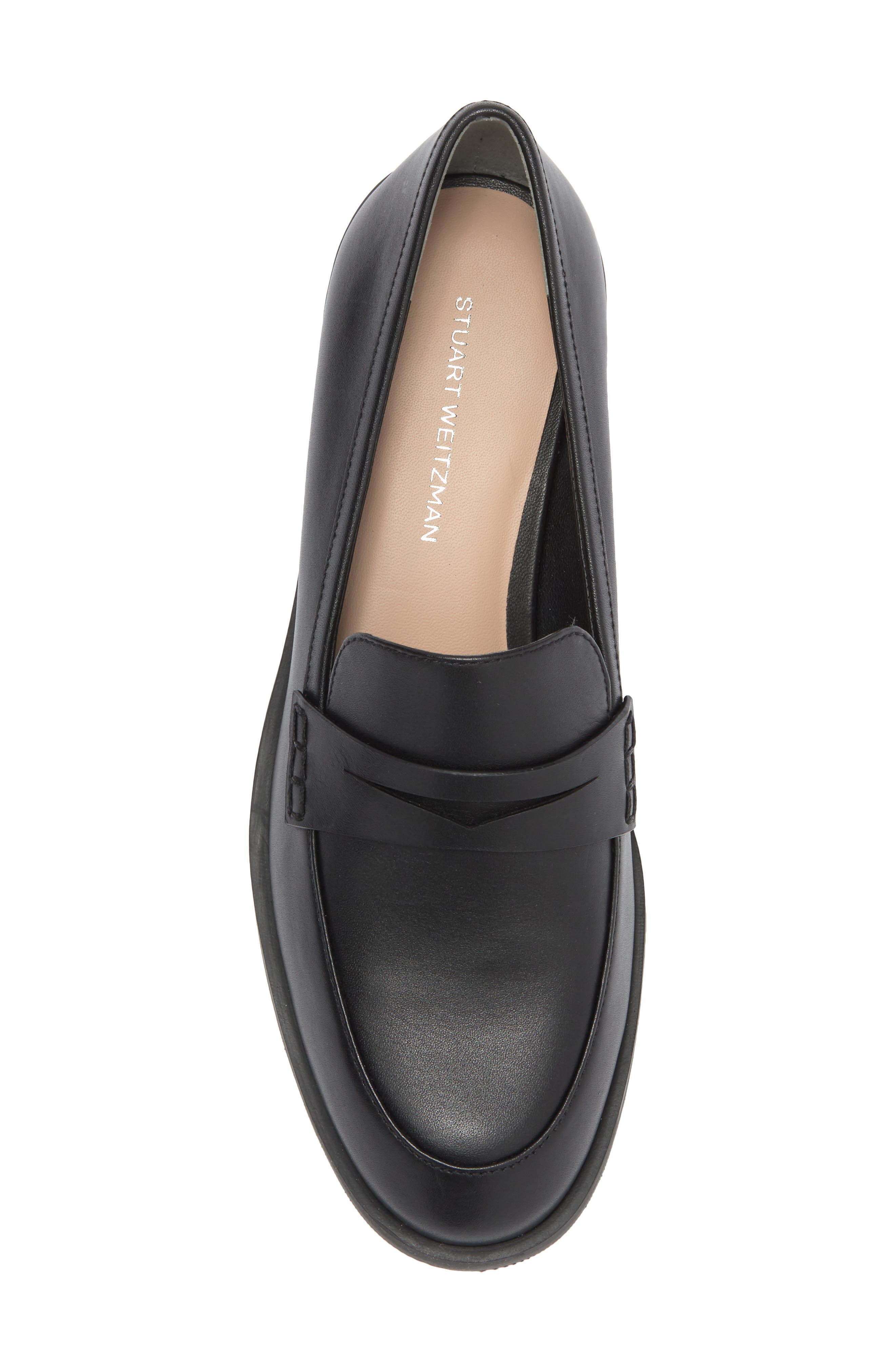 Stuart Weitzman Emi Penny Loafer, Alternate, color, Black