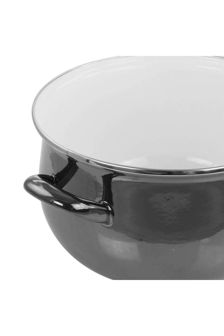 6.5 Quart Steel Casserole with Lid, Alternate, color, Black