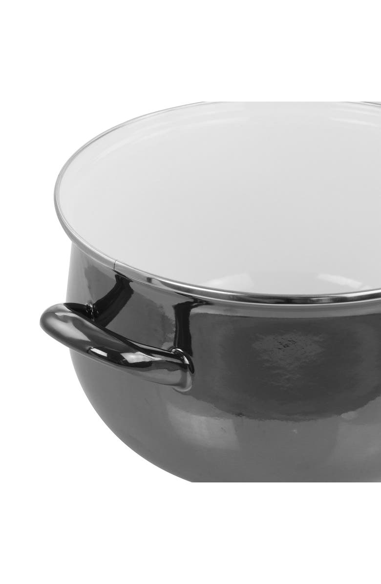 Gibson 6.5 Quart Steel Casserole with Lid, Alternate, color, Black