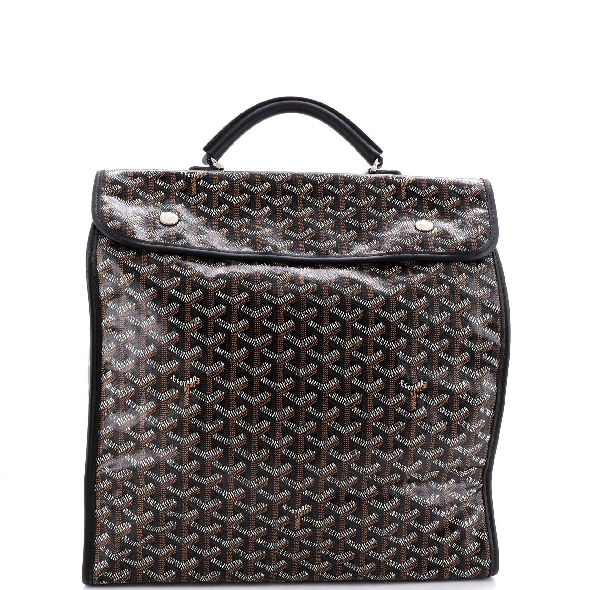 Saint Leger Briefcase Backpack Coated Canvas, Main, color, Black