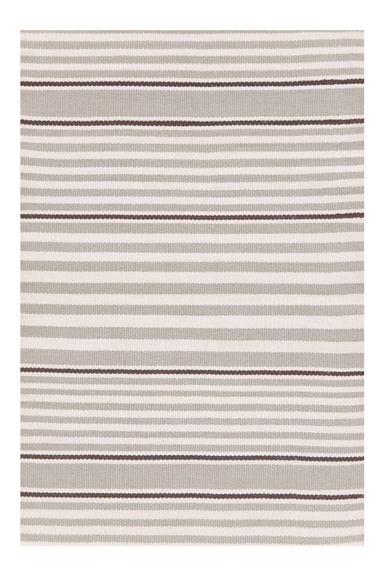 'Rugby Stripe' Indoor/Outdoor Rug, Main, color, PLATINUM