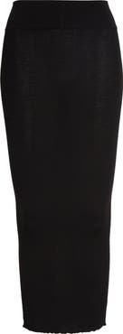 Rick Owens Rib Virgin Wool Blend Skirt