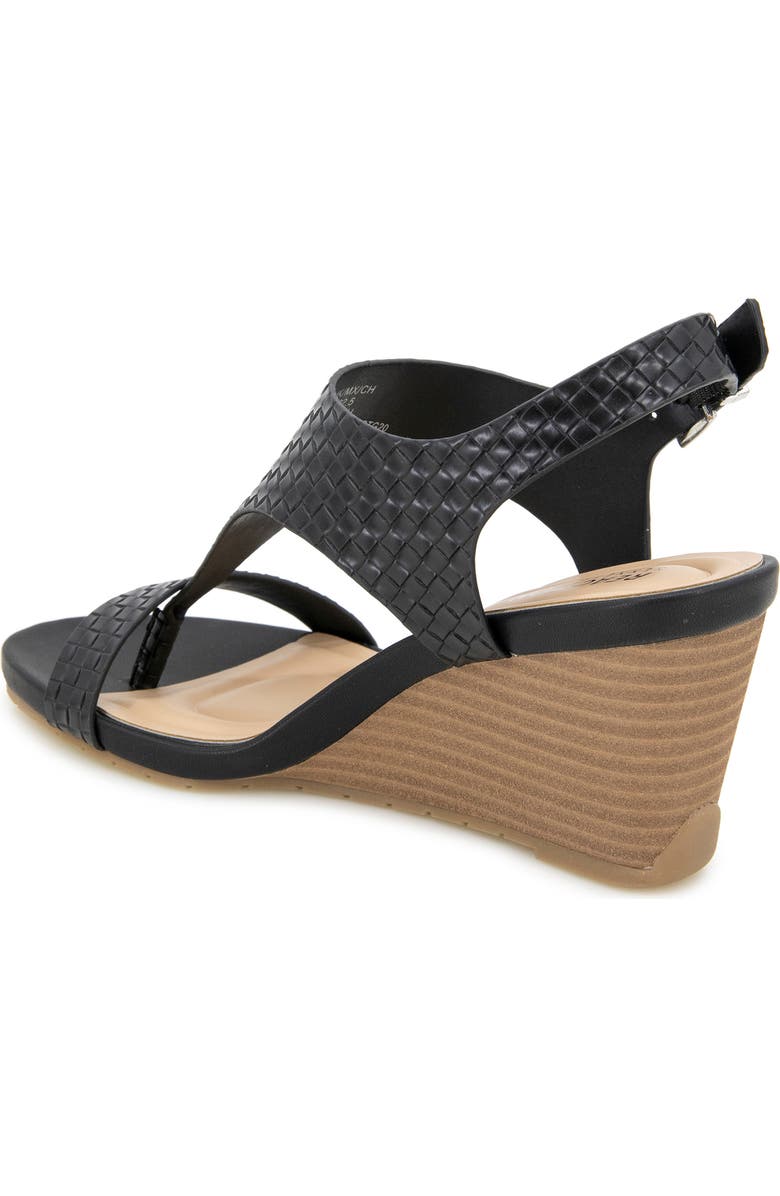 Reaction Kenneth Cole Greatly Platform Wedge Sandal, Alternate, color, Black Woven